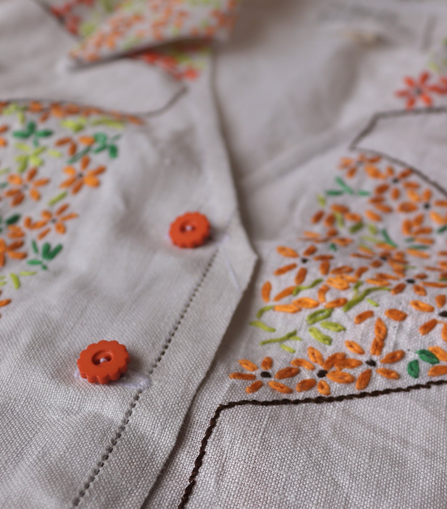 'Sunrays' Rita Tablecloth Blouse - Size Small / UK 10 / US 6
