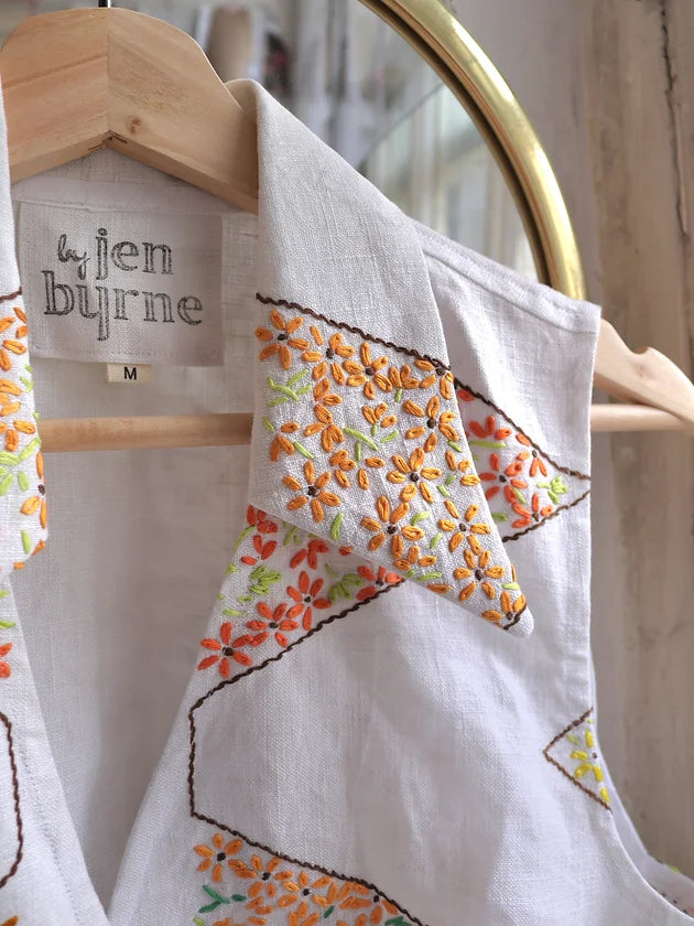 'Sunrays' Rita Tablecloth Blouse - Size Small / UK 10 / US 6
