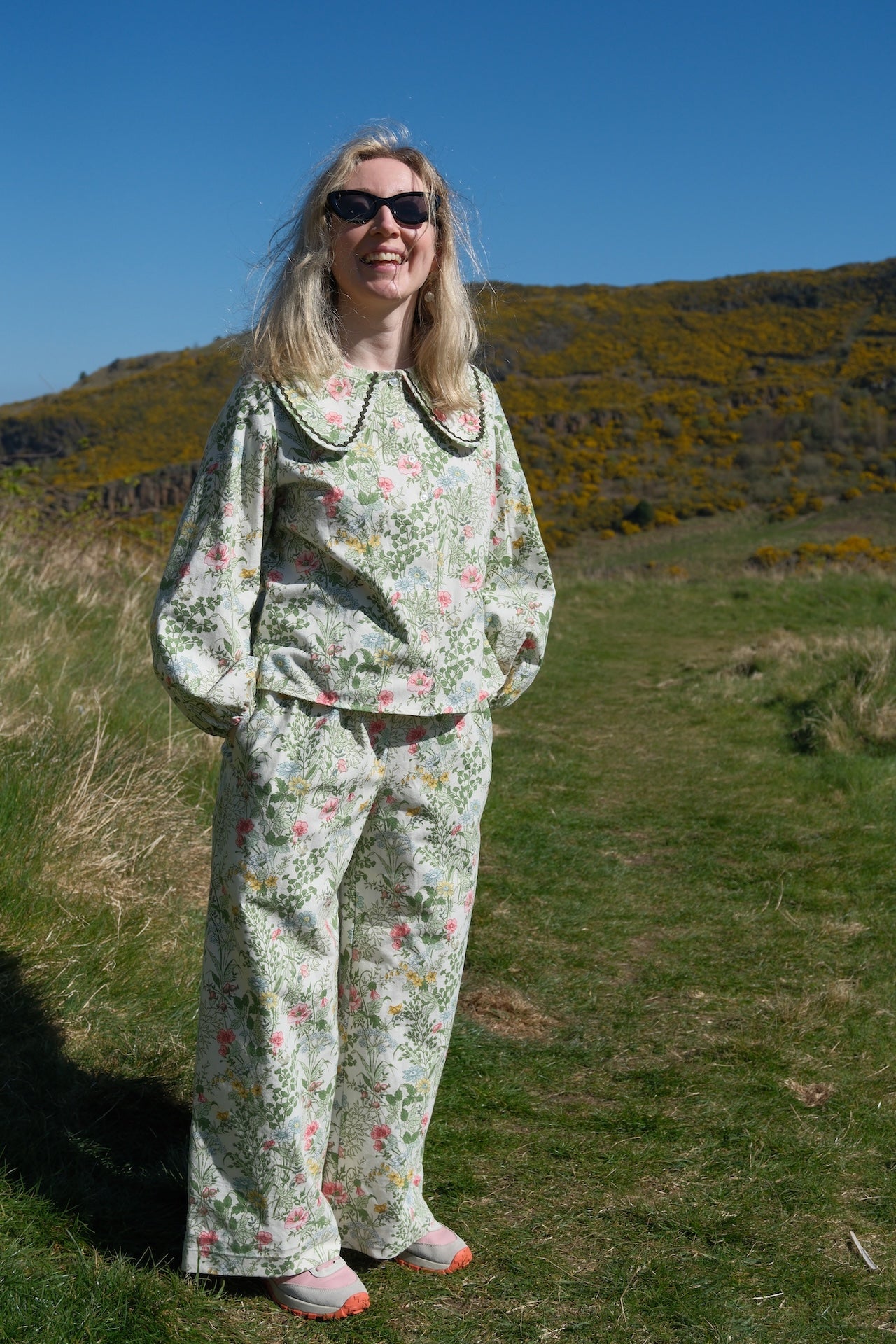 'Secret Garden' Willow Trousers - Size UK 12 / US 8