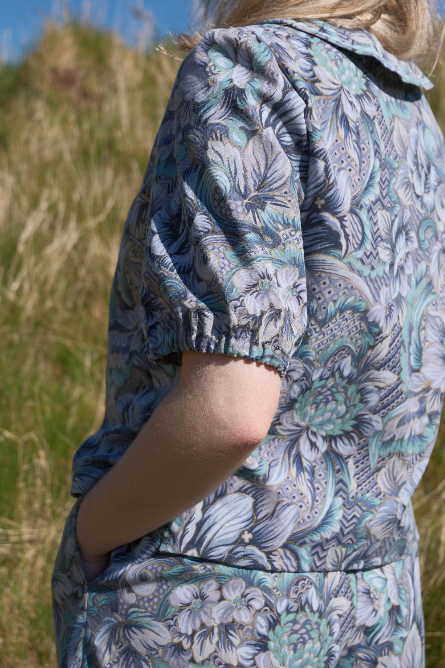 'Iris by the Sea' Tilly Blouse - Size Small / UK 10 / US 6