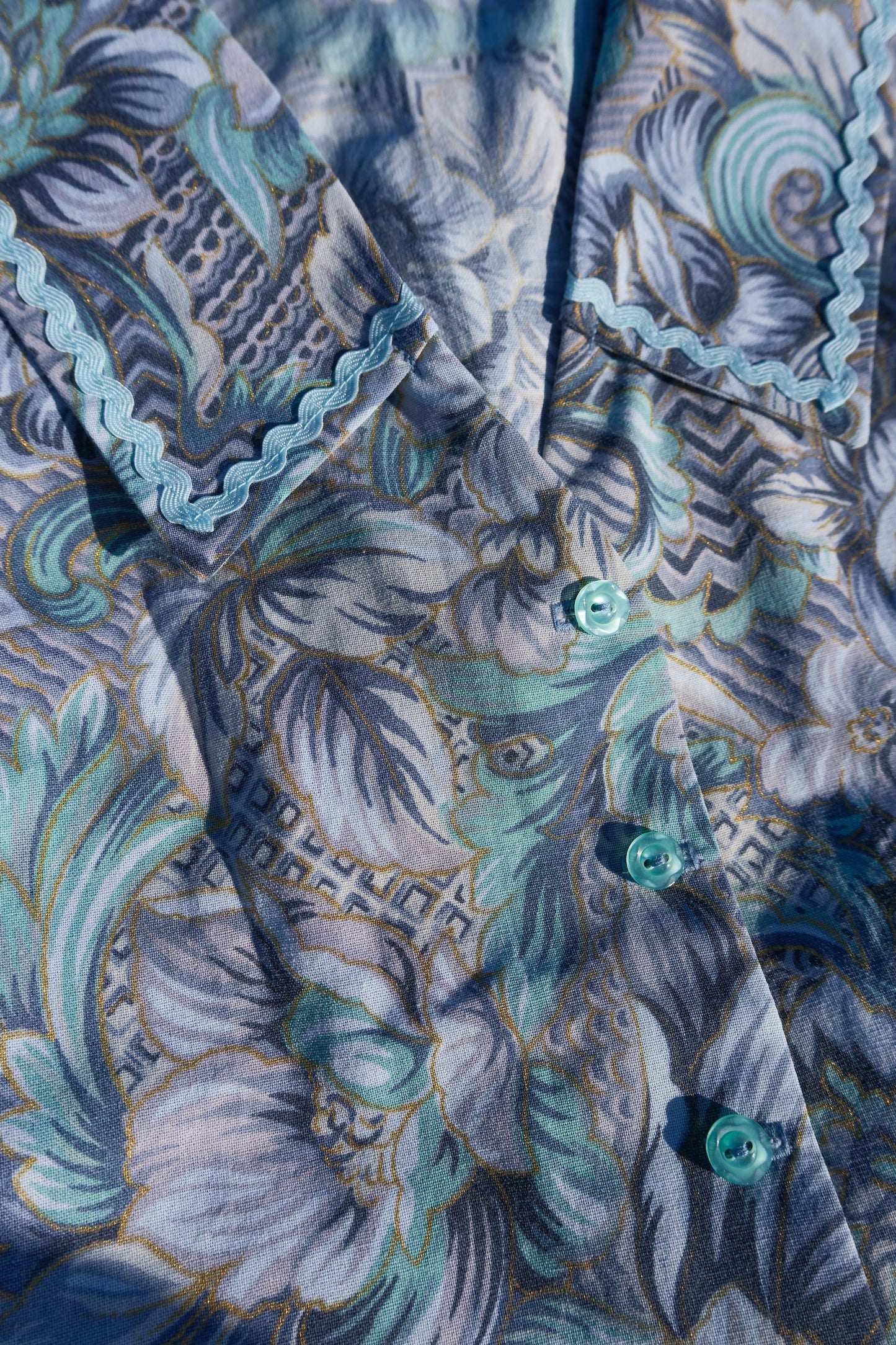'Iris by the Sea' Tilly Blouse - Size Small / UK 10 / US 6