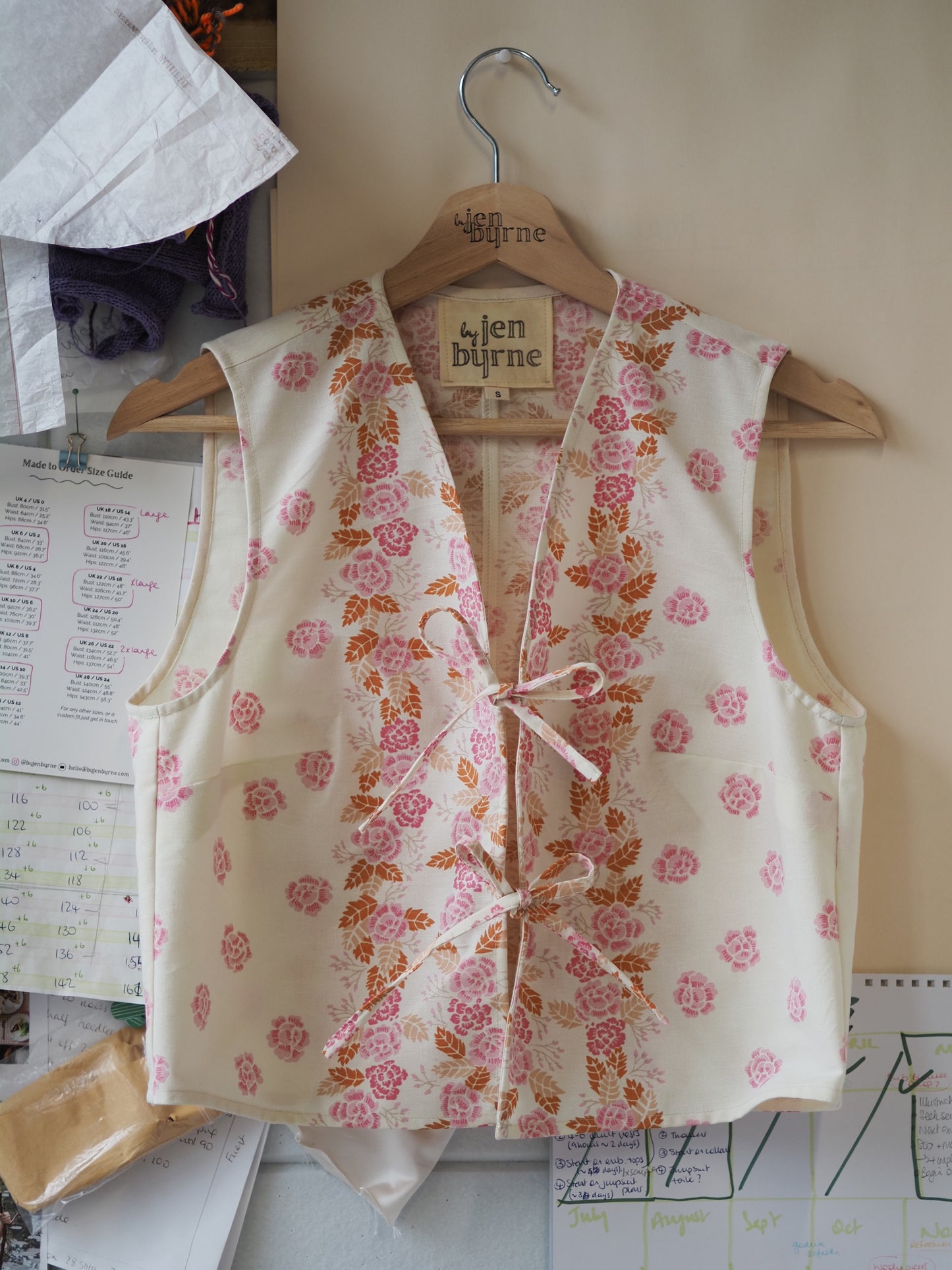 Bluse „Iris by the Sea“ von Tilly – Größe S / UK 10 / US 6