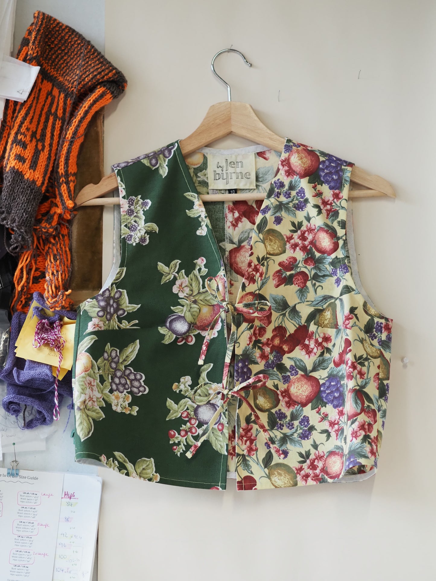 'Tutti Fruity' Rita Bow Front Blouse - Size Small