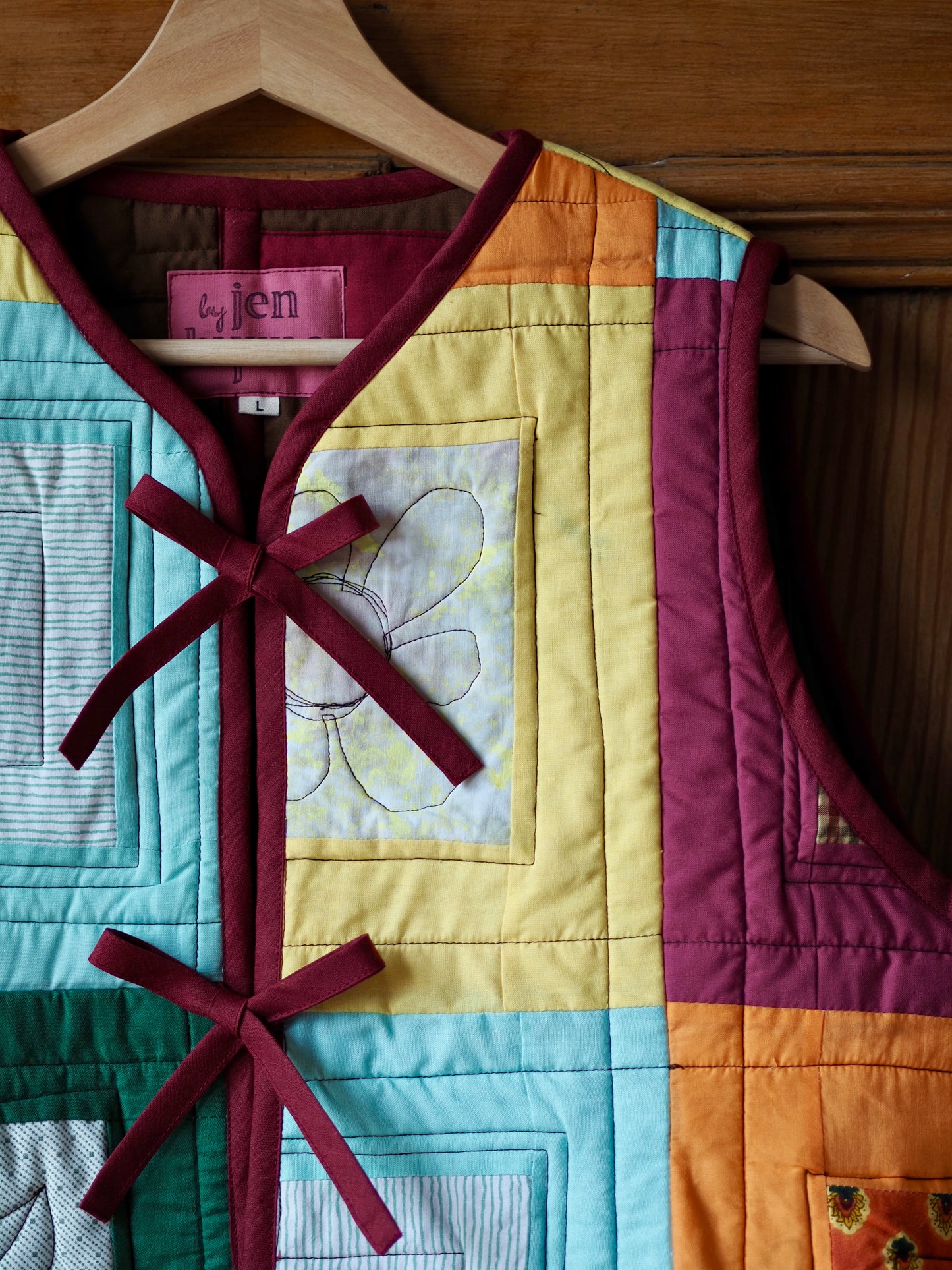 Patchwork Quilt Vest - Large (UK 16-18)