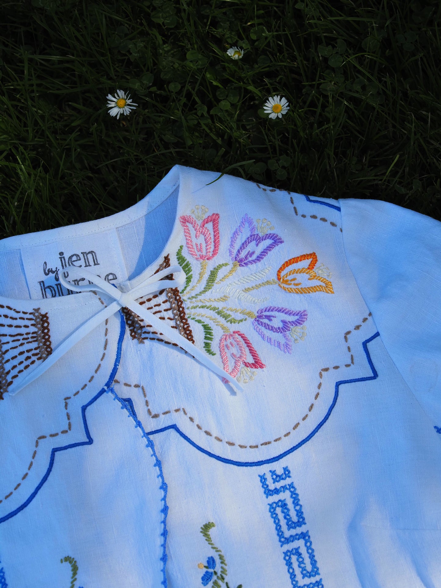 'Grecian Holiday' Danu Blouse - Size Small / UK 10 / US 6