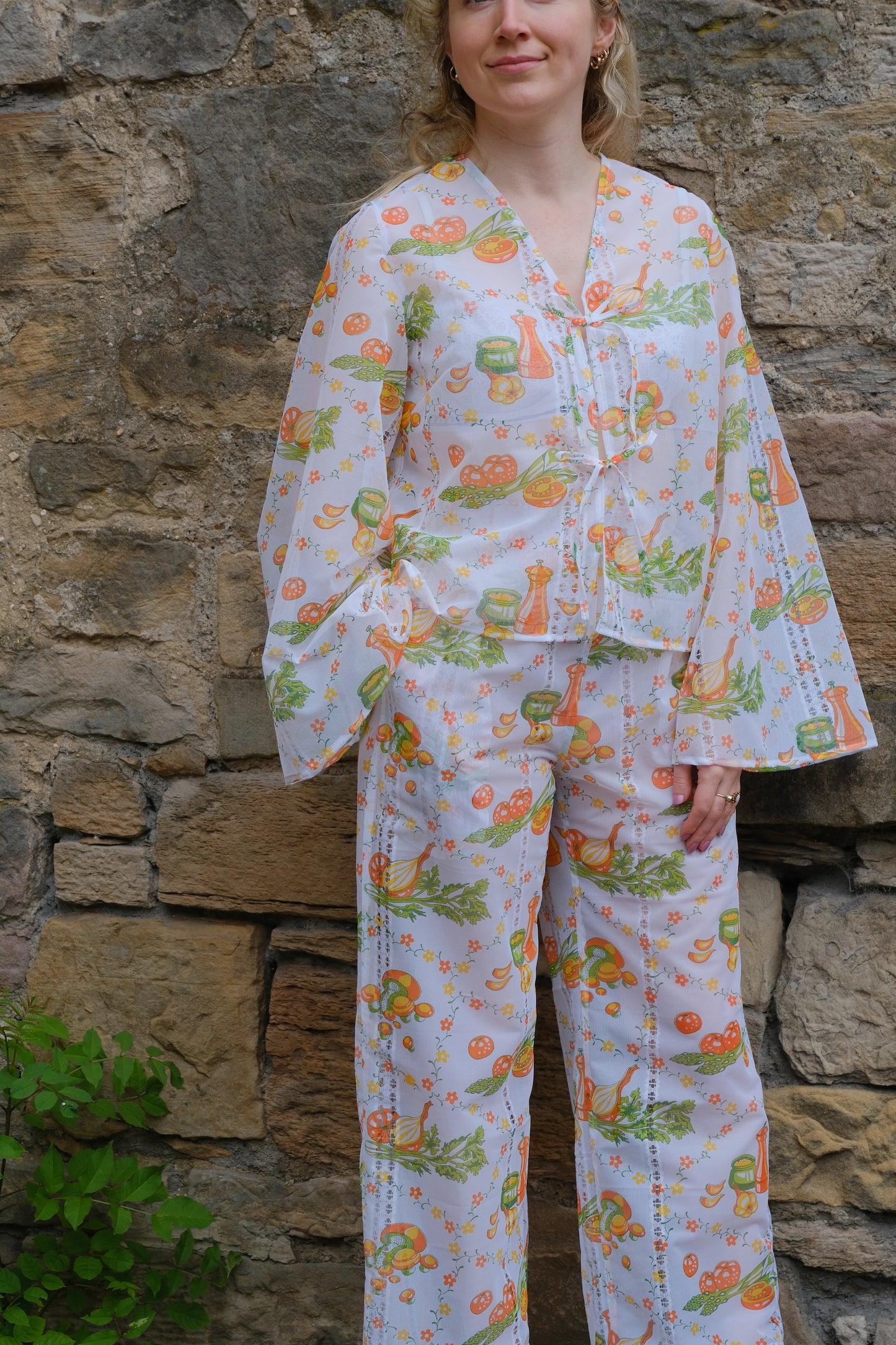'Veggie Salad' Willow Mesh Trousers | Made to Order XS-2XL