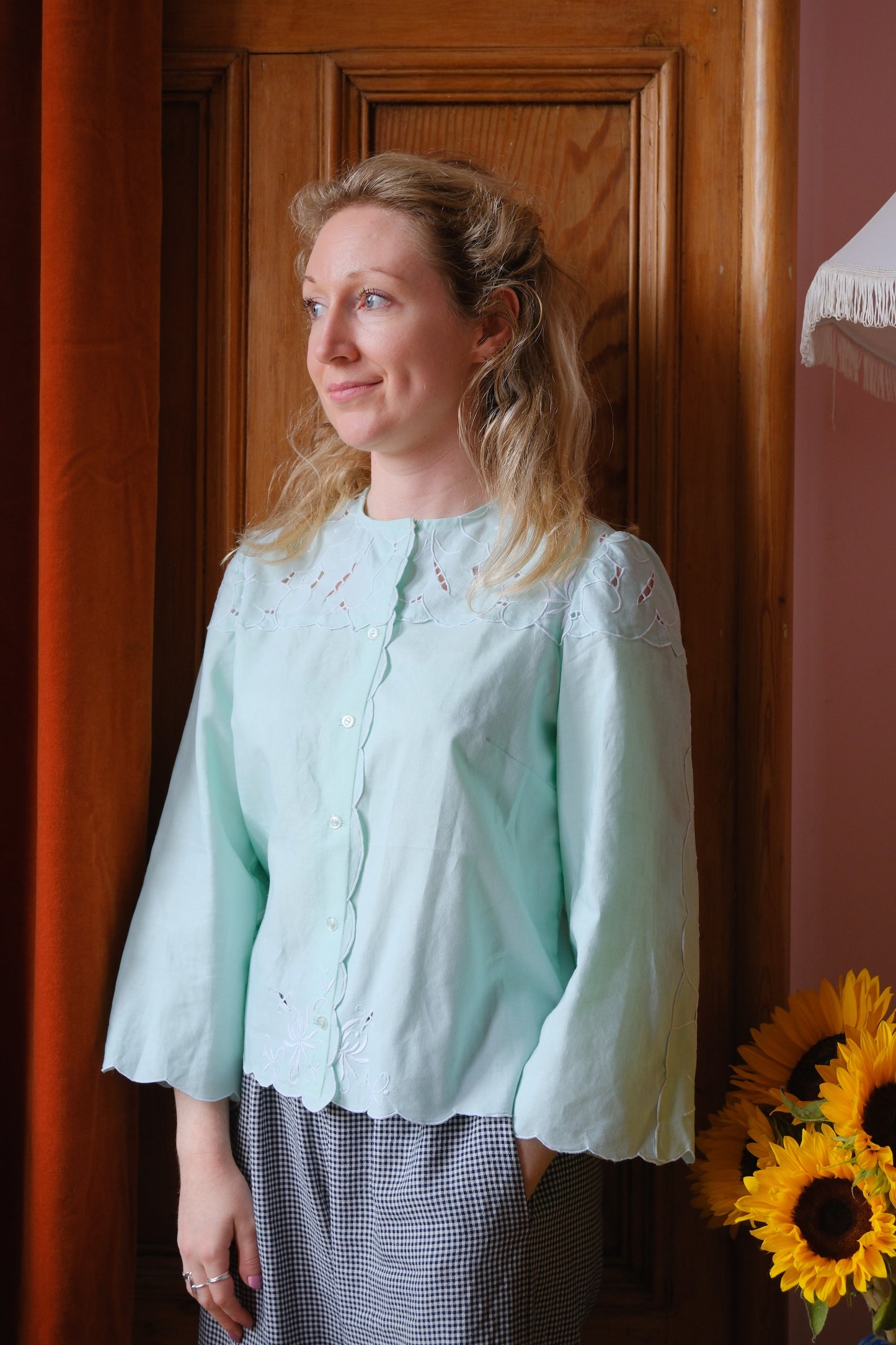 Bluse „Iris by the Sea“ von Tilly – Größe S / UK 10 / US 6