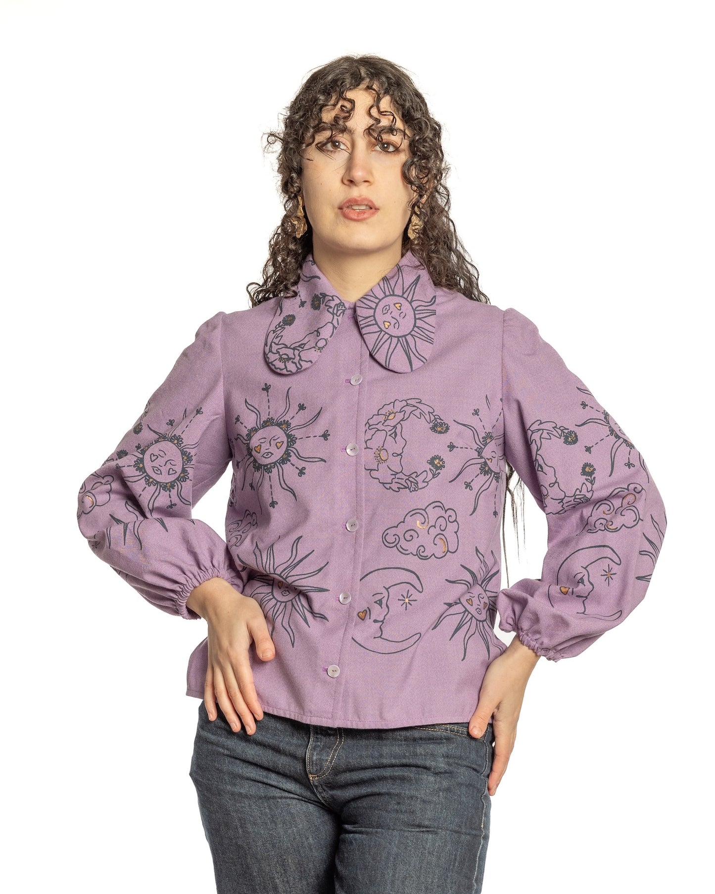 'Celestial Lavender' Dana Blouse - Size UK 10 / US 6