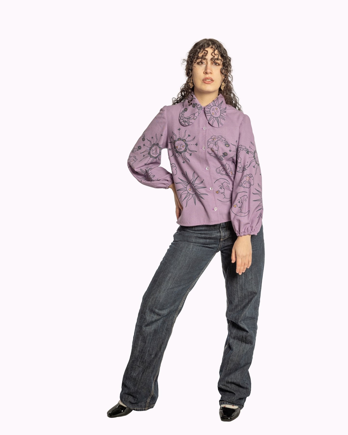 'Celestial Lavender' Dana Blouse - Size UK 10 / US 6