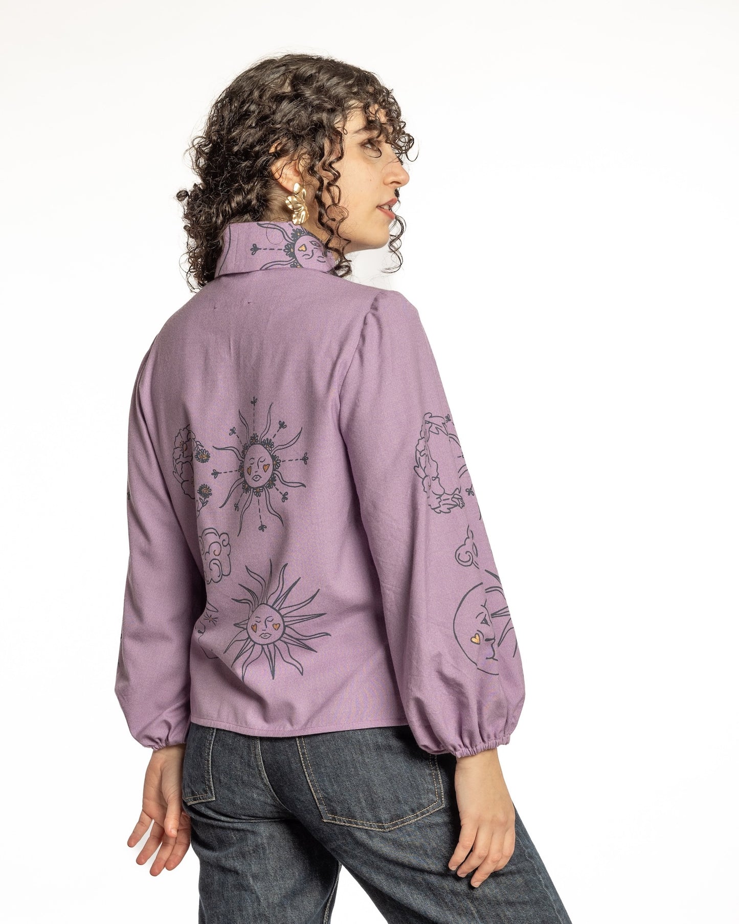 'Celestial Lavender' Dana Blouse - Size UK 10 / US 6