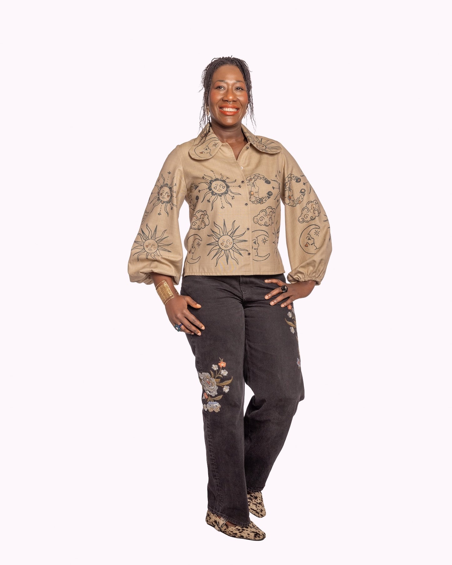 'Celestial Silk' Dana Blouse - Size UK 14 / US 10