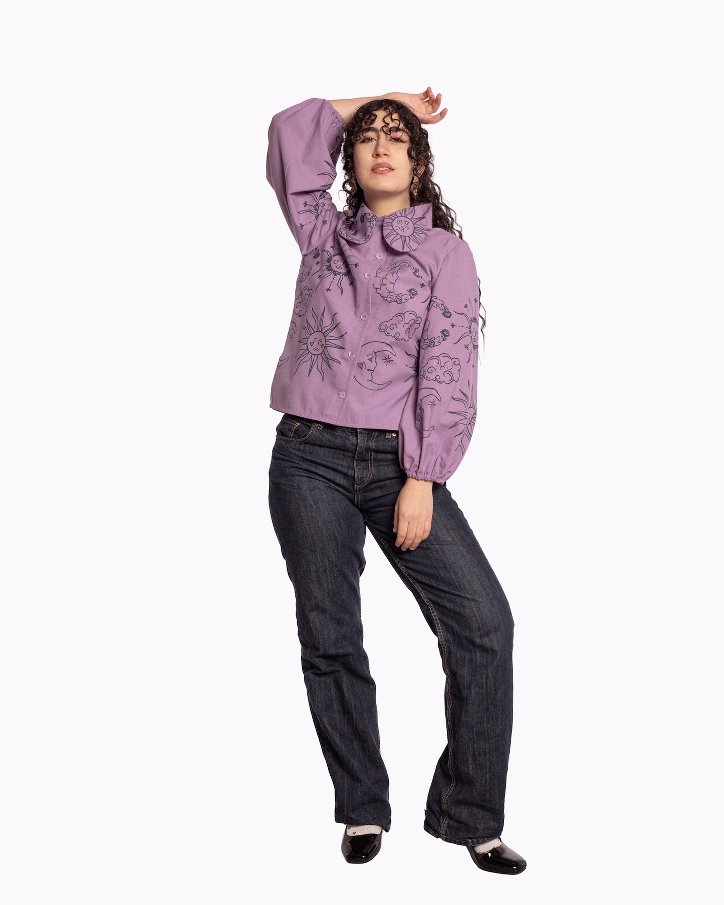 'Celestial Lavender' Dana Blouse - Size UK 10 / US 6