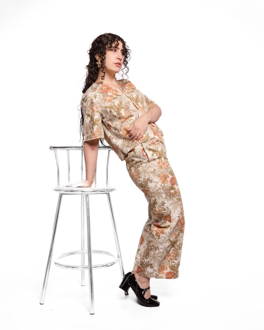 'Peachy Gardens' Tilly Blouse - Size UK 8 / US 4