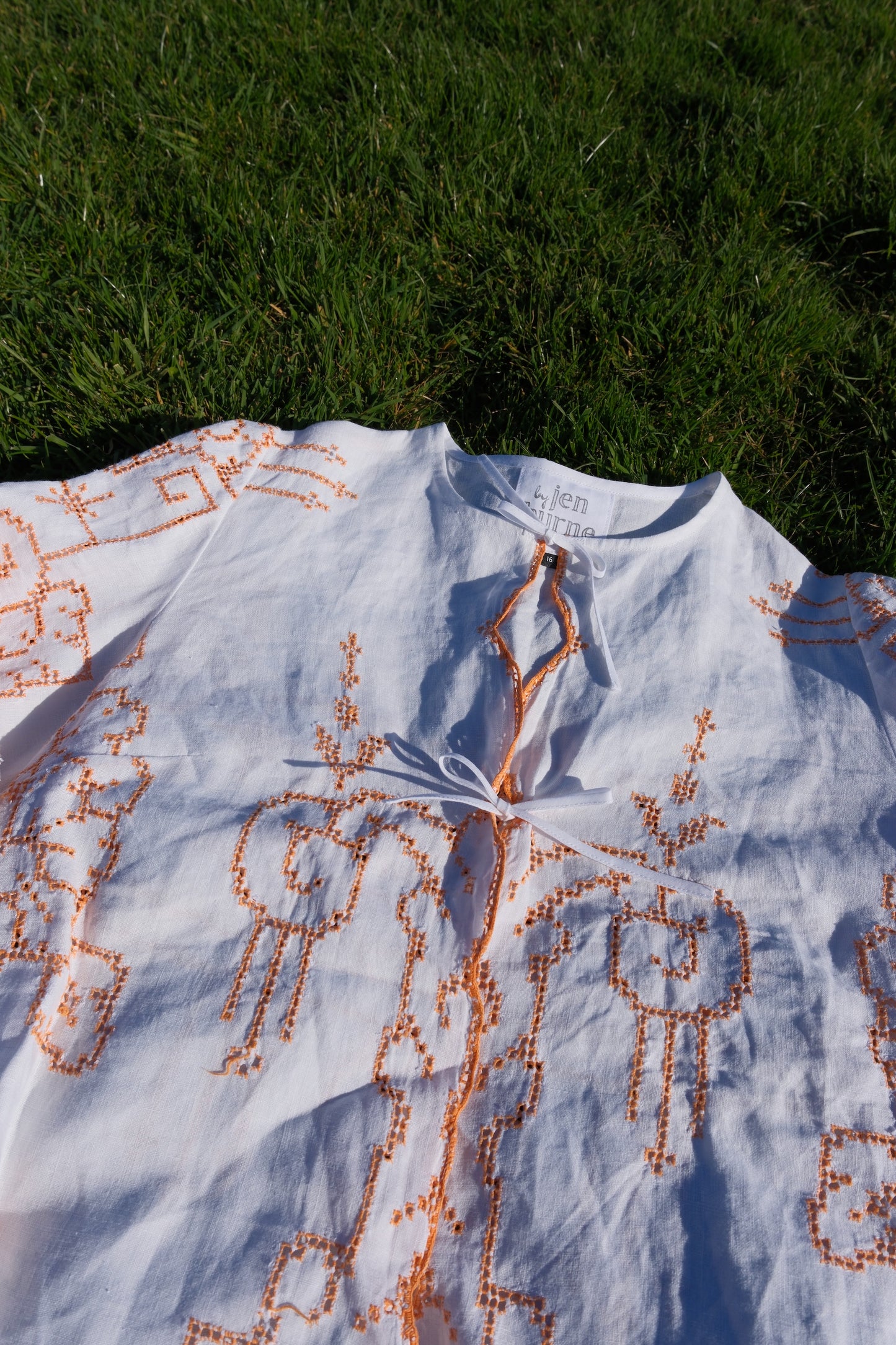 'Sunset Glow' Danu Tablecloth Blouse - Size Large / UK 18 / US 14