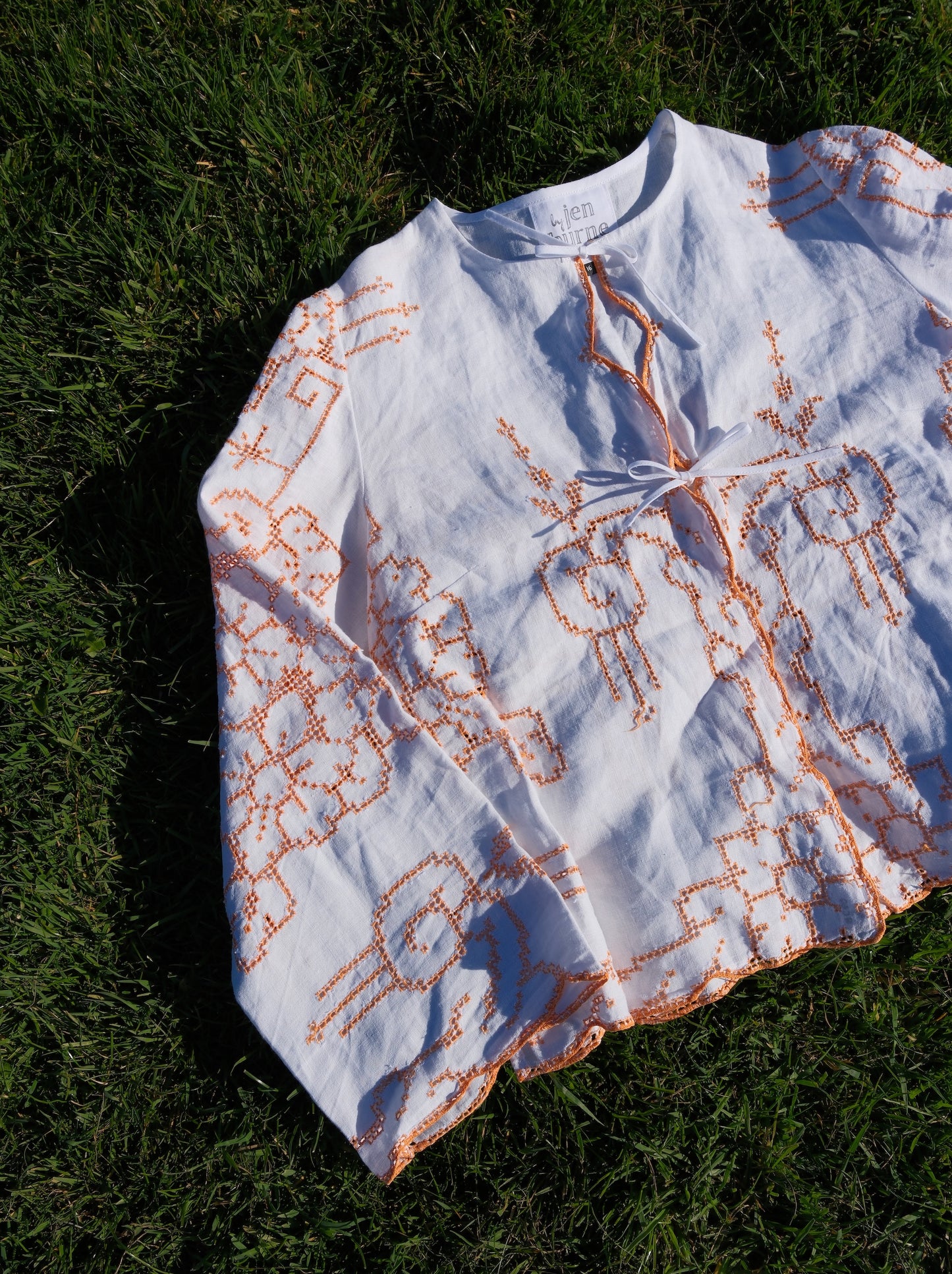 'Sunset Glow' Danu Tablecloth Blouse - Size Large / UK 18 / US 14