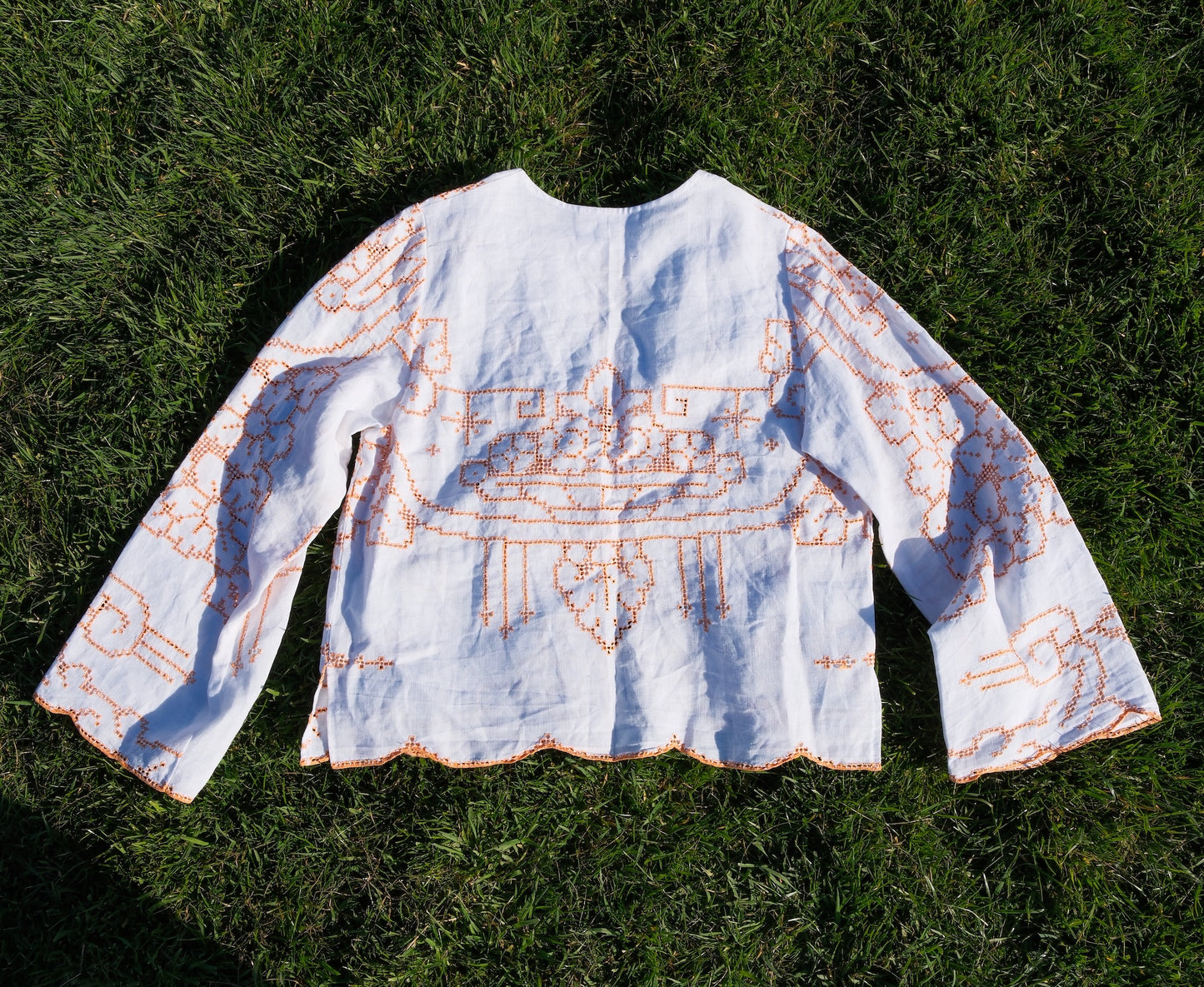 'Sunset Glow' Danu Tablecloth Blouse - Size Large / UK 18 / US 14