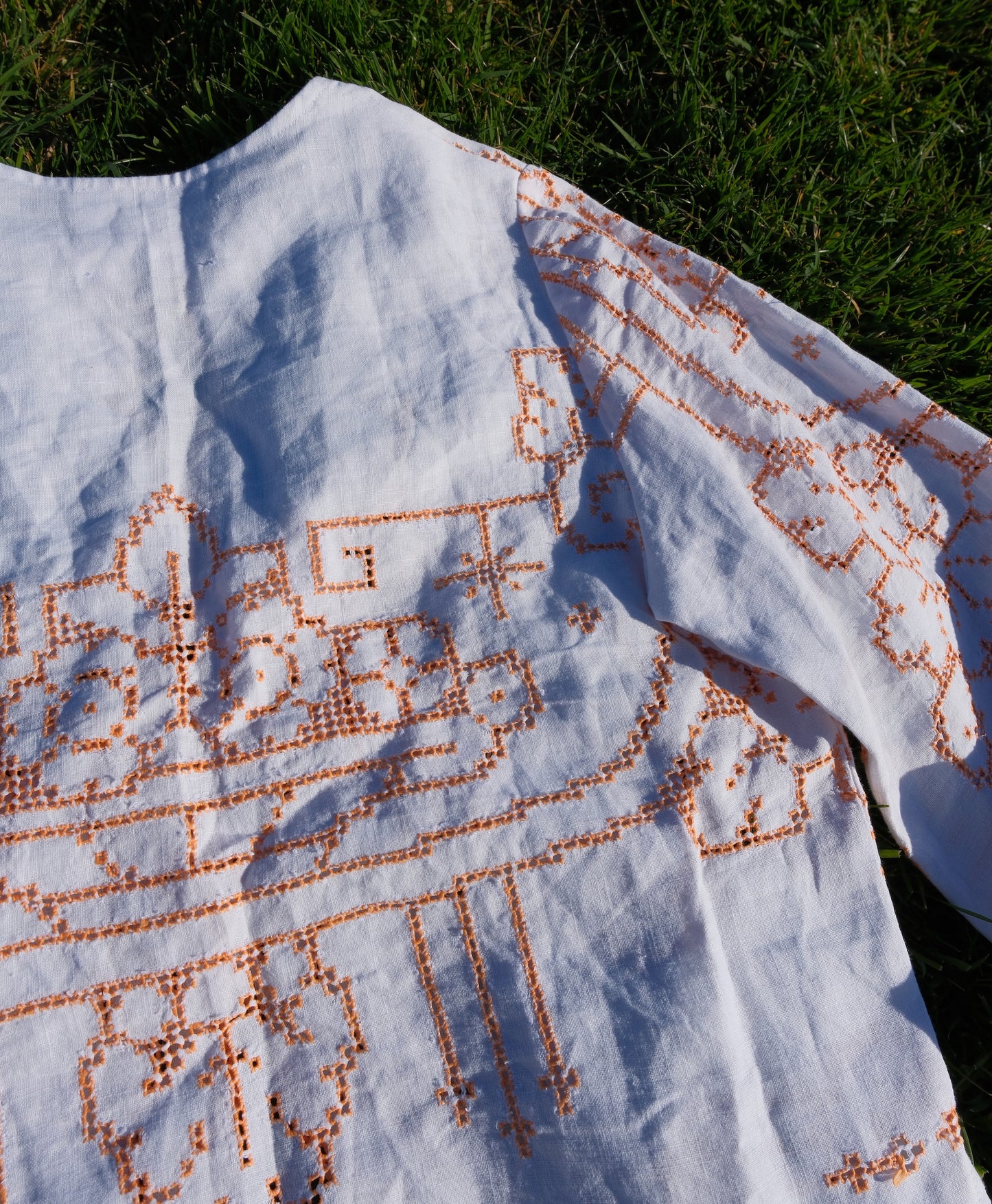 'Sunset Glow' Danu Tablecloth Blouse - Size Large / UK 18 / US 14