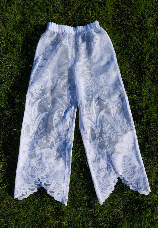 'Ethereal Lace' Willow Trousers - Size Small / UK 10 / US 6