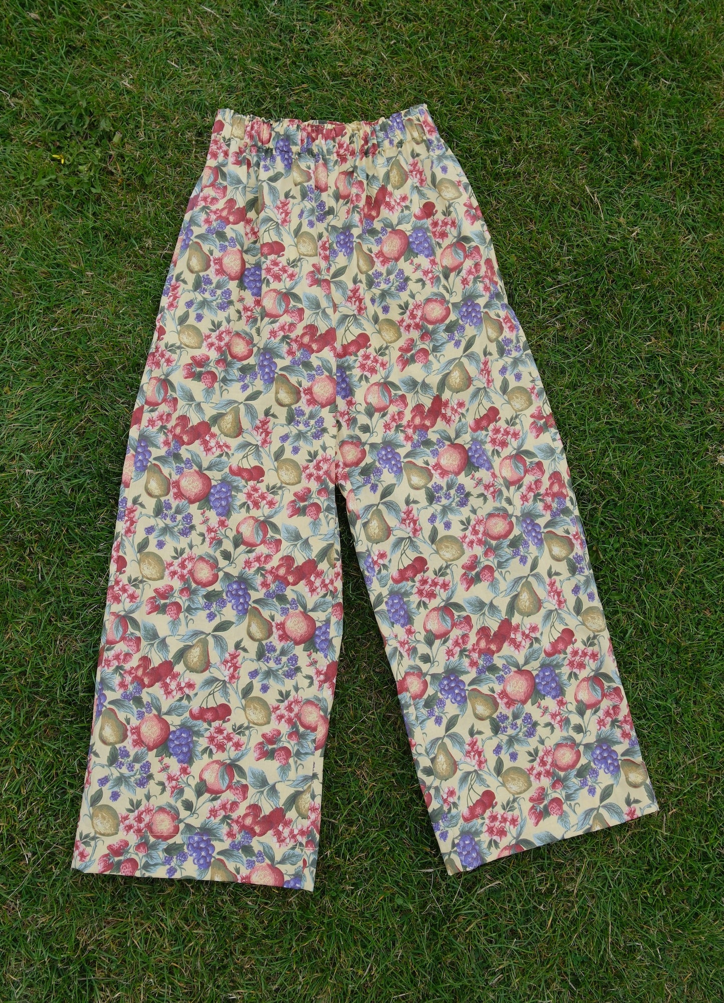 'Fruit Salad' Willow Upcycled Trousers - Size UK 12 / US 8