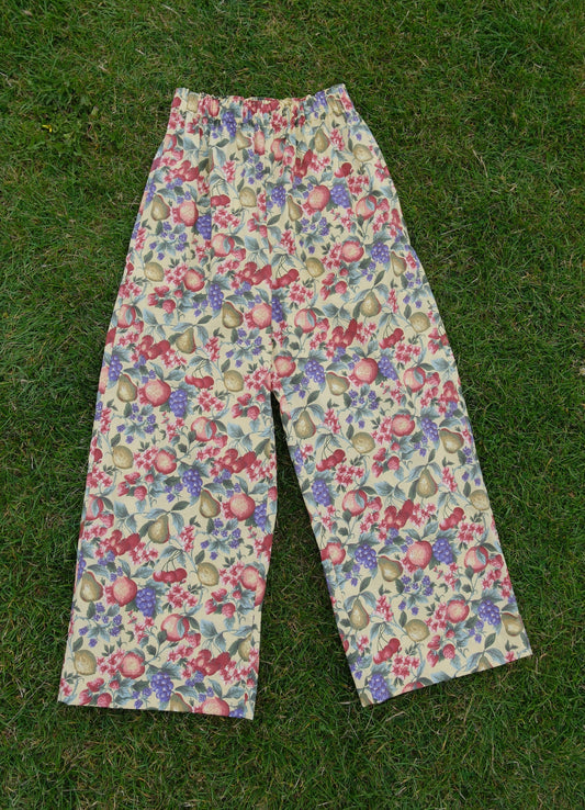 'Fruit Salad' Willow Upcycled Trousers - Size UK 12 / US 8