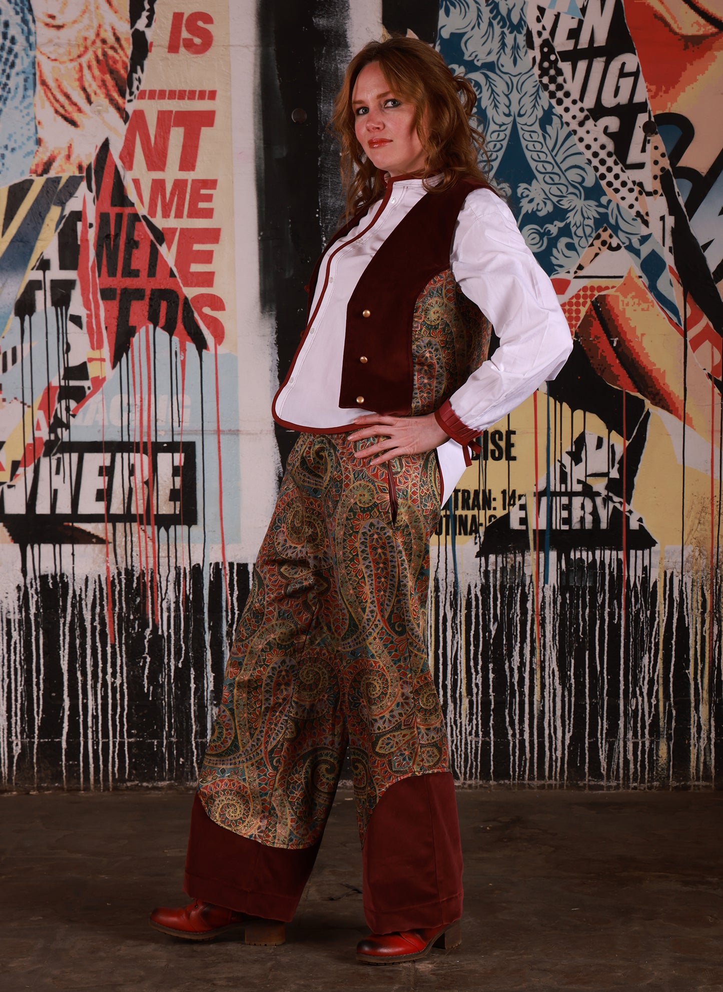 'Merlot Magic' Willow Trousers - Size Small / UK 10 / US 6