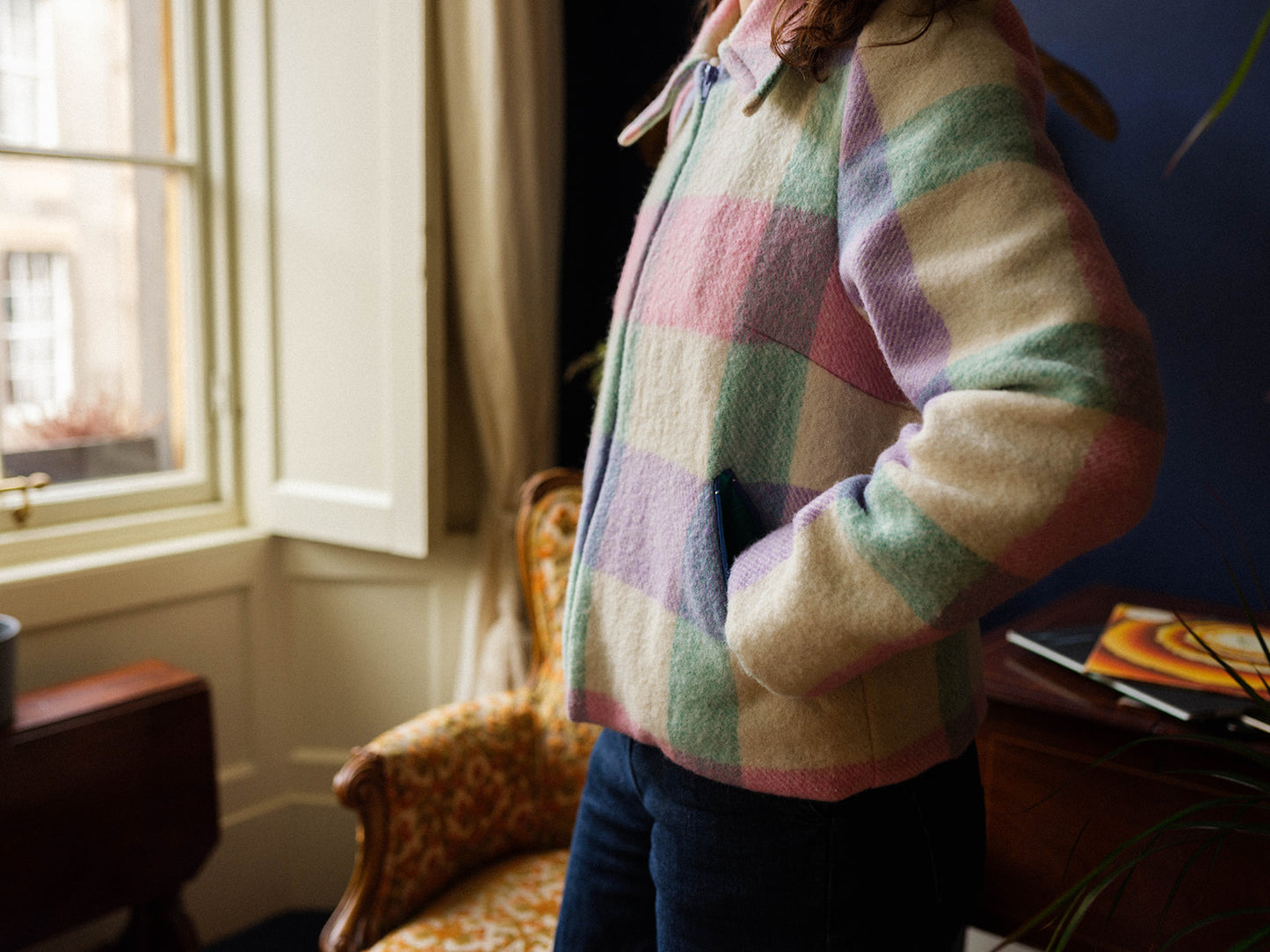 Vintage Wool Blanket Jacket - Size 12