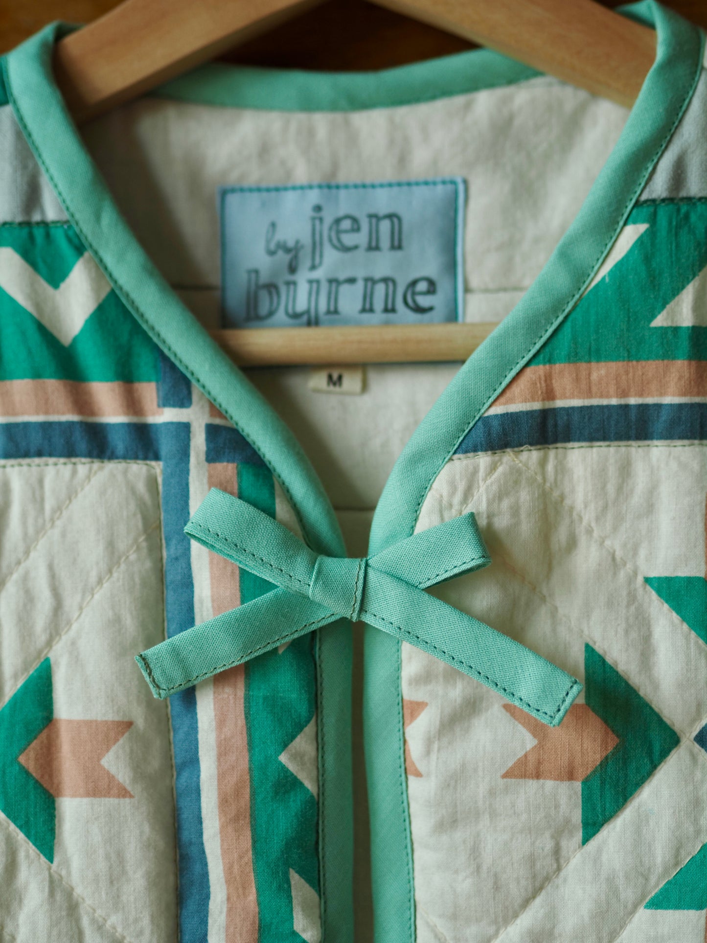 Mint Mosaic Quilt Vest - Medium (UK 12-14)