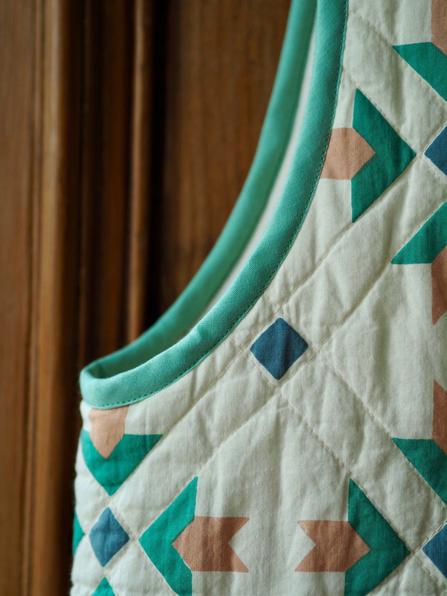Mint Mosaic Quilt Vest - Medium (UK 12-14)