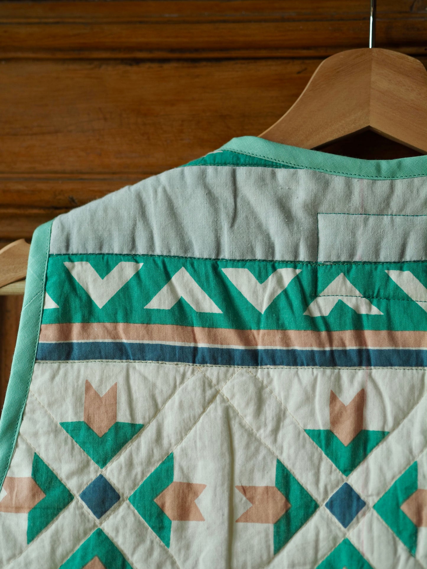 Mint Mosaic Quilt Vest - Medium (UK 12-14)