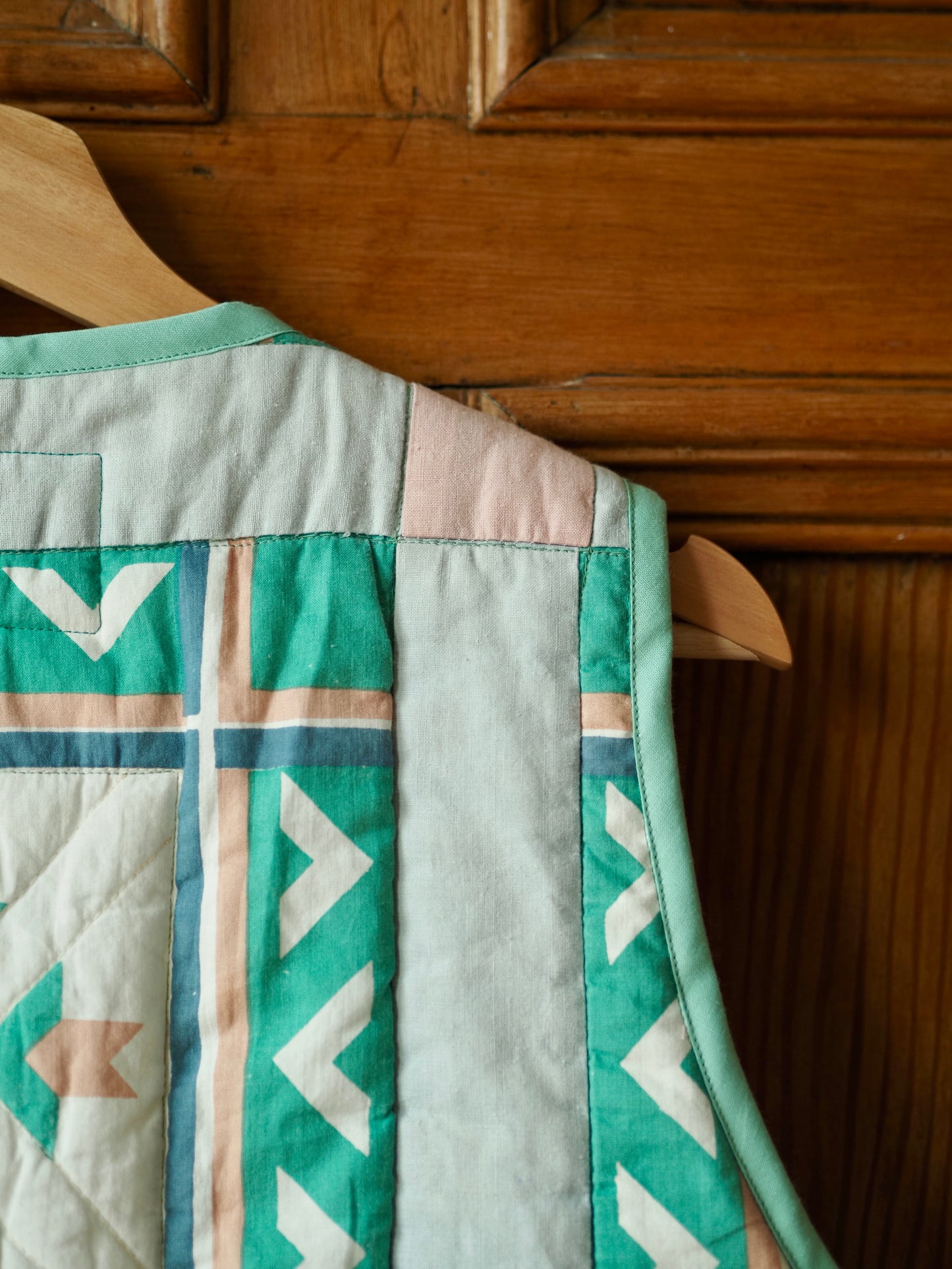 Mint Mosaic Quilt Vest - Medium (UK 12-14)