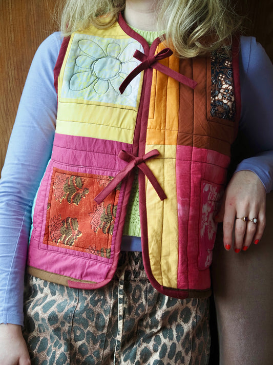 Patchwork-Steppweste – Klein (UK 8–10)