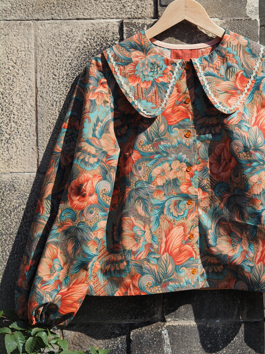 Autumnal Sunset Dana Blouse - Size UK 16 / US 12