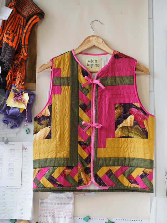 Golden Fish Quilt Vest - Small (UK 8-10)
