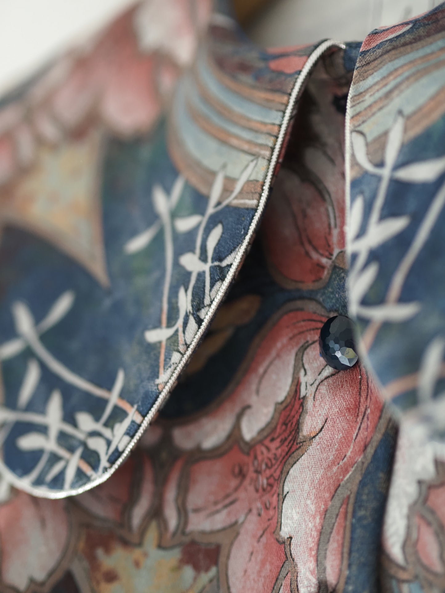 'Art Deco Blue' Dana Blouse - Size UK 8 / US 4