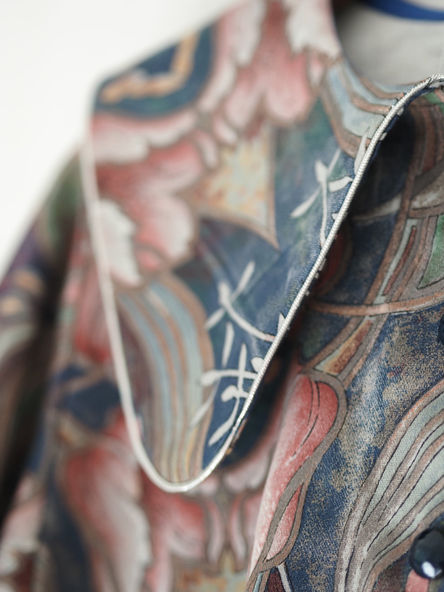 'Art Deco Blue' Dana Blouse - Size UK 18 / US 14