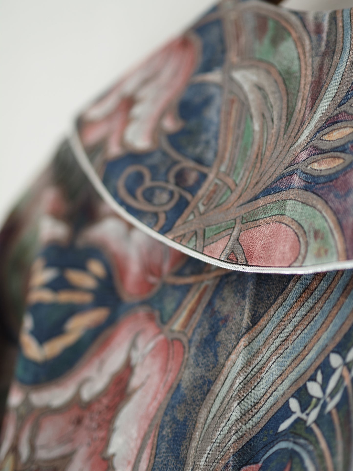 'Art Deco Blue' Dana Blouse - Size UK 18 / US 14