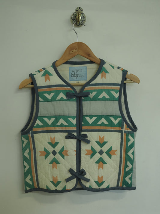 Mint Mosaic Quilt Vest - XSmall (UK 4-6)