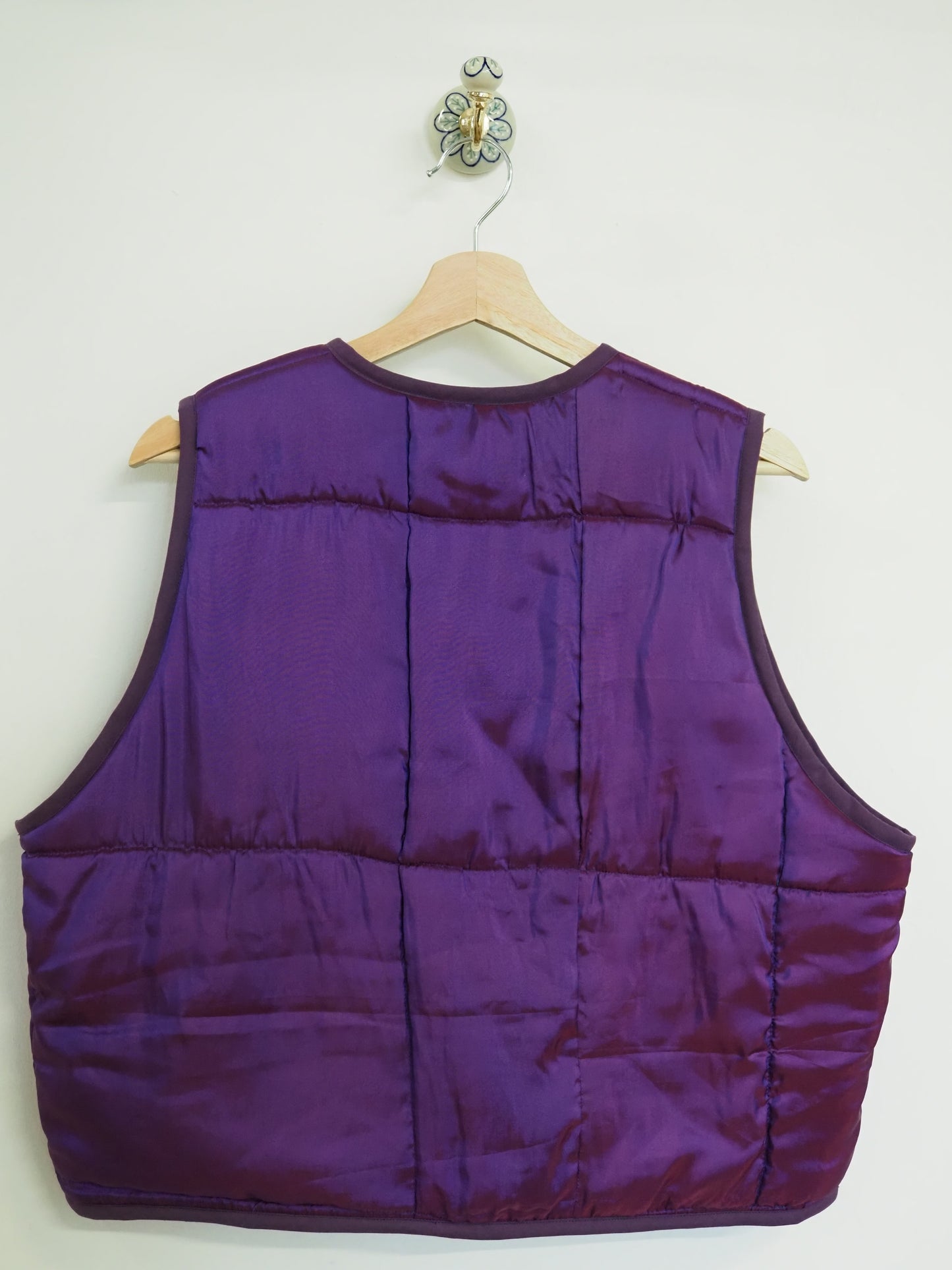 'Purple & Turquoise' Quilt Vest - Size Large / UK 16-18 / US 12-14
