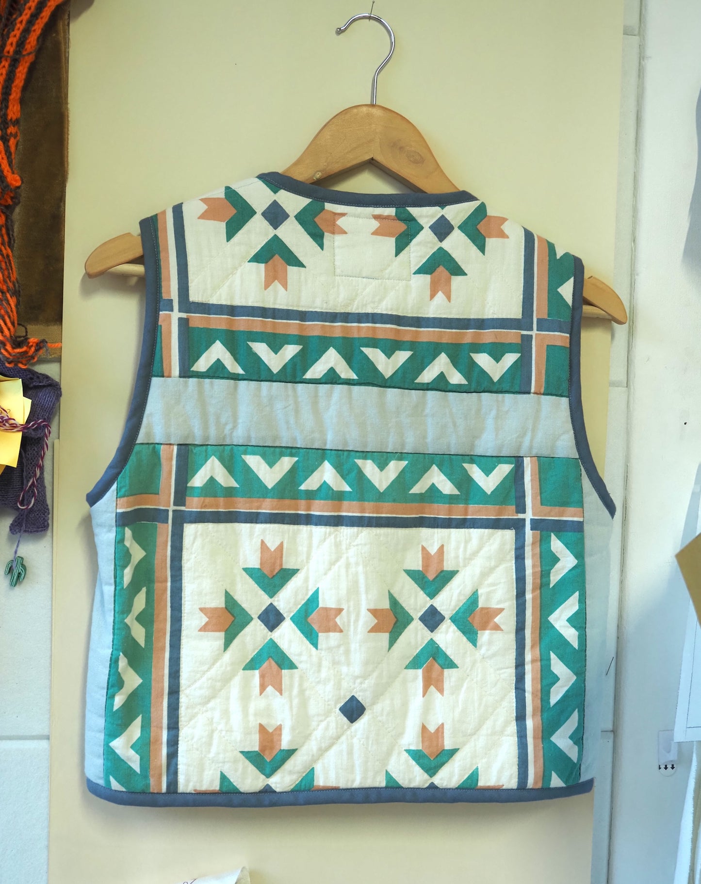 Mint Mosaic Quilt Vest - XSmall