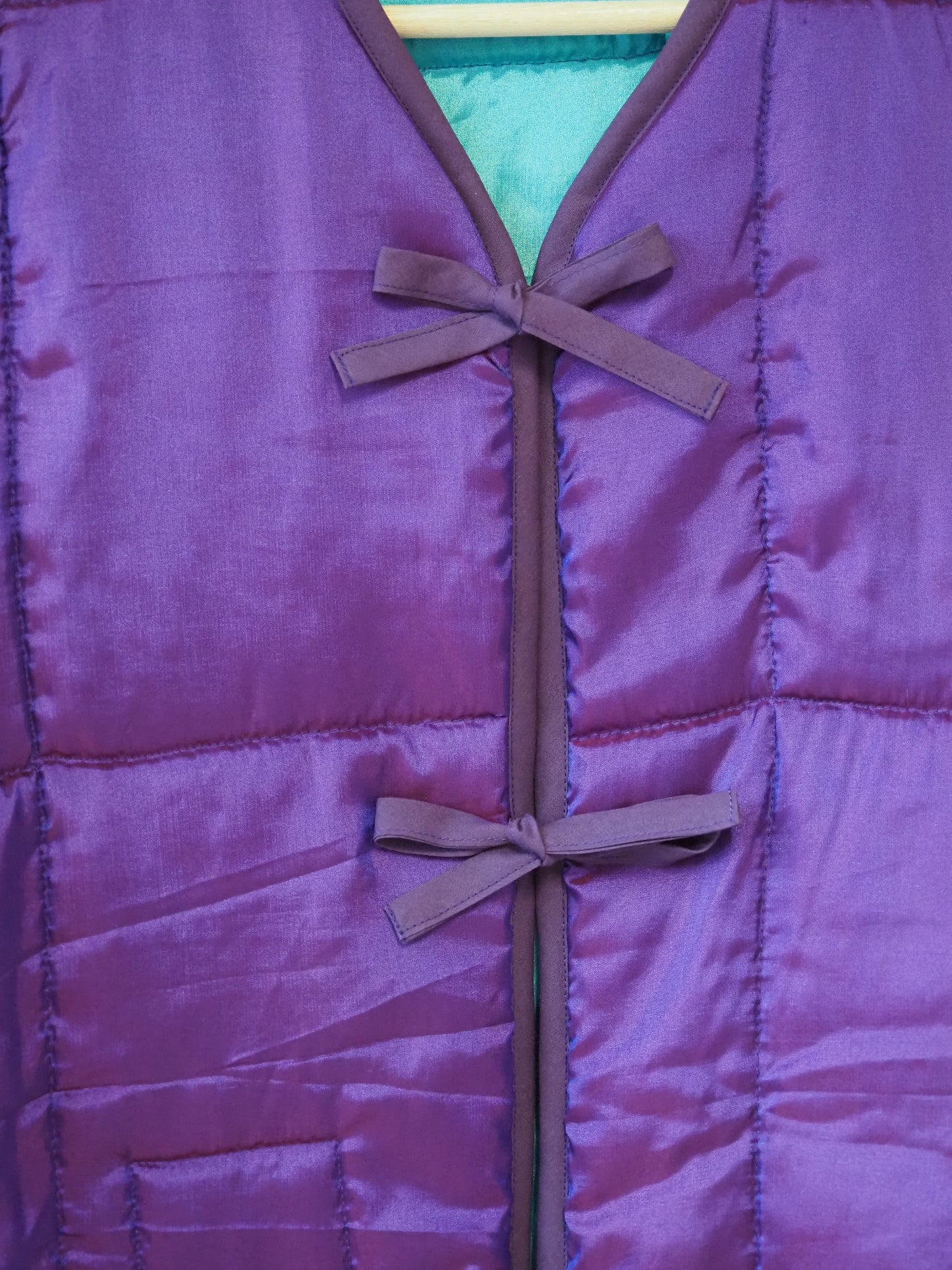 'Purple & Turquoise' Quilt Vest - Large