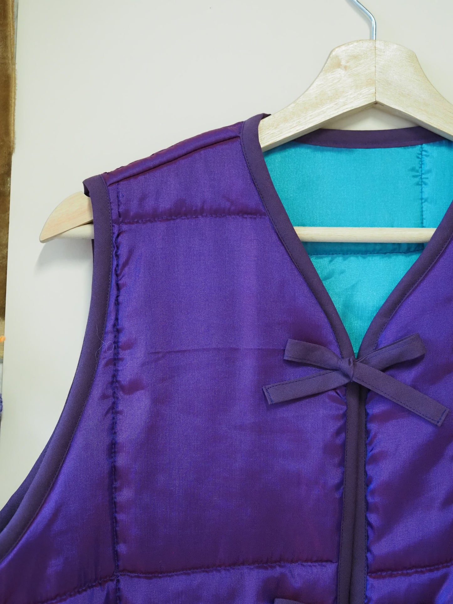 'Purple & Turquoise' Quilt Vest - Large