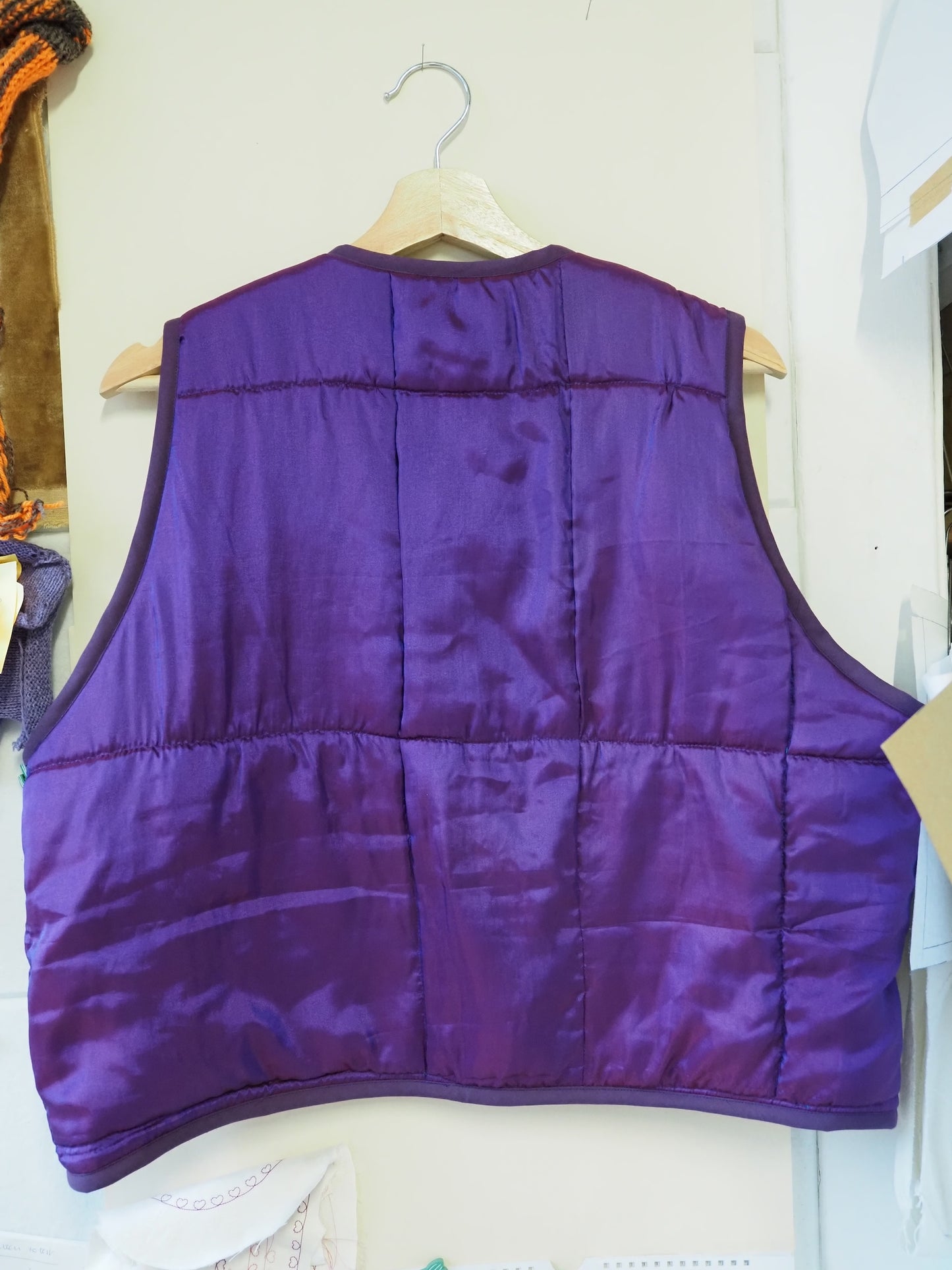 'Purple & Turquoise' Quilt Vest - Large