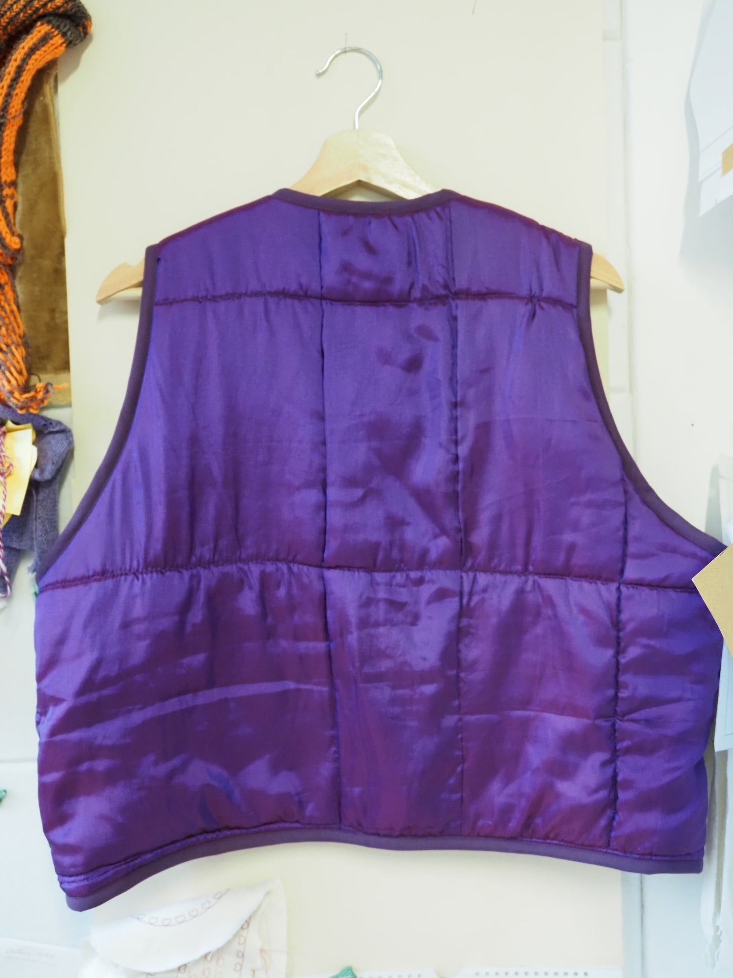 'Purple & Turquoise' Quilt Vest - Large