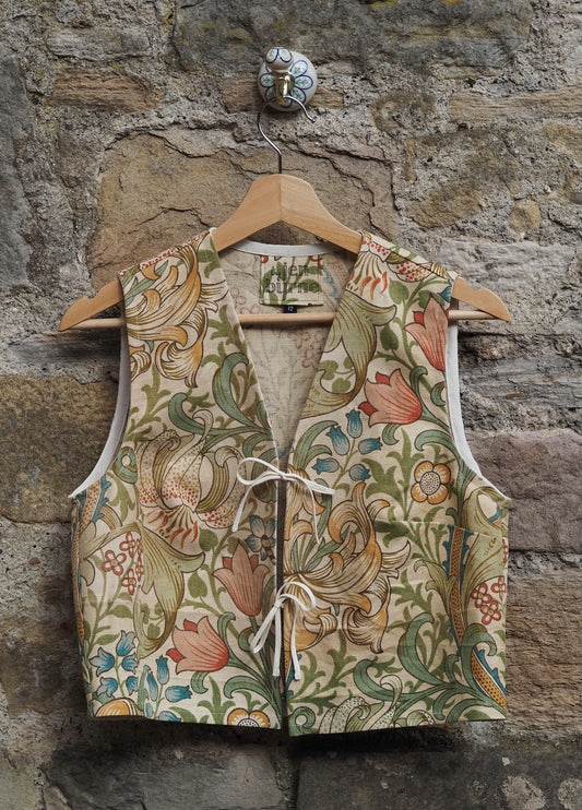 'Golden Lily' Rita Bow Front Blouse - Size UK 12 / US 8