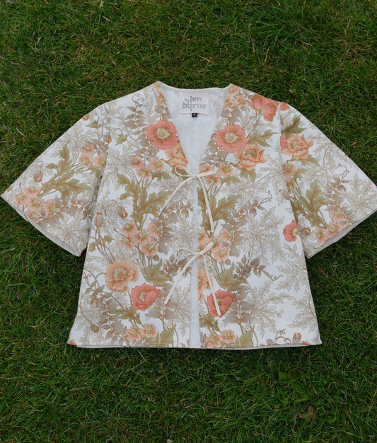 'Peachy Gardens' Tilly Blouse - Size UK 8 / US 4