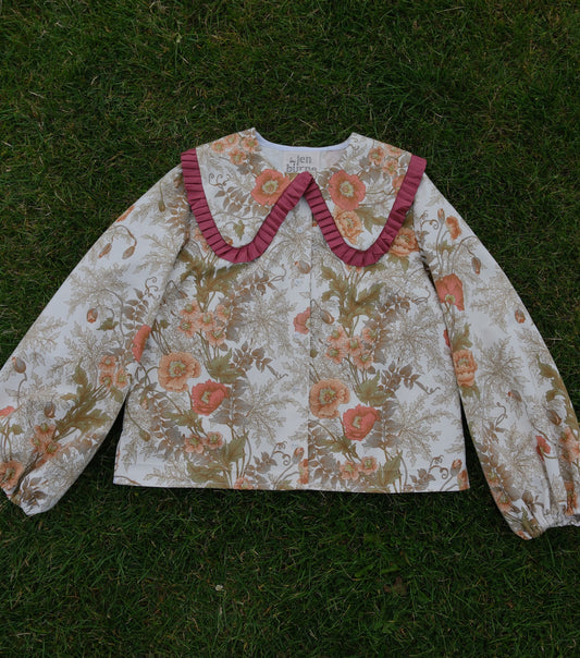 'Peachy Gardens' Dana Blouse - Size UK 14 / US 10