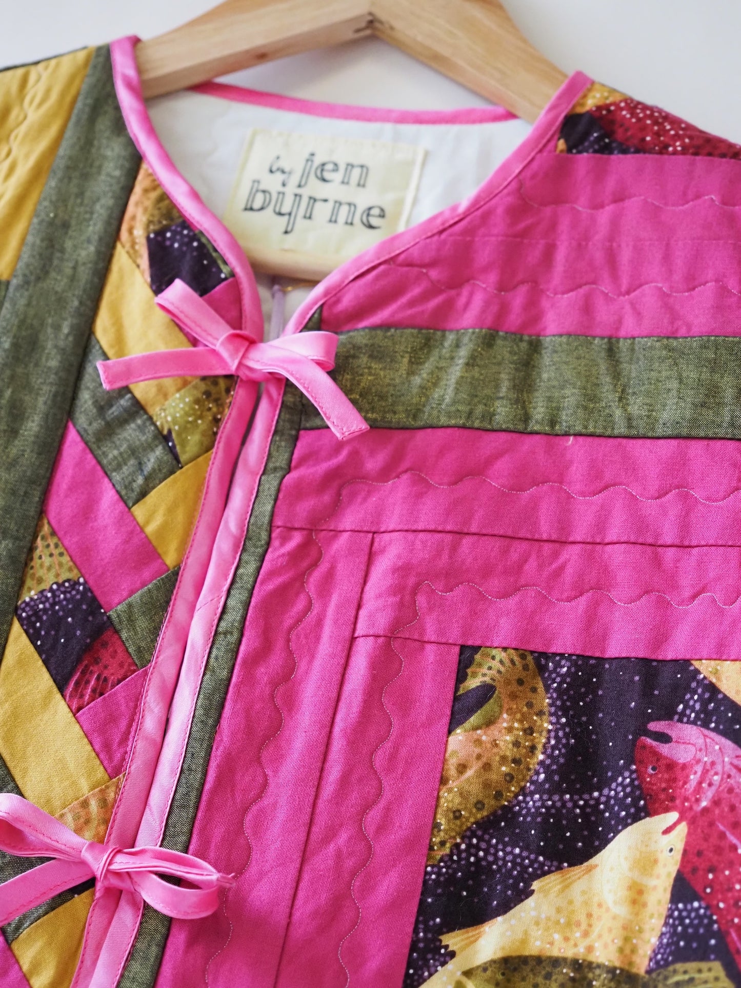 Golden Fish Quilt Vest - Small (UK 8-10)