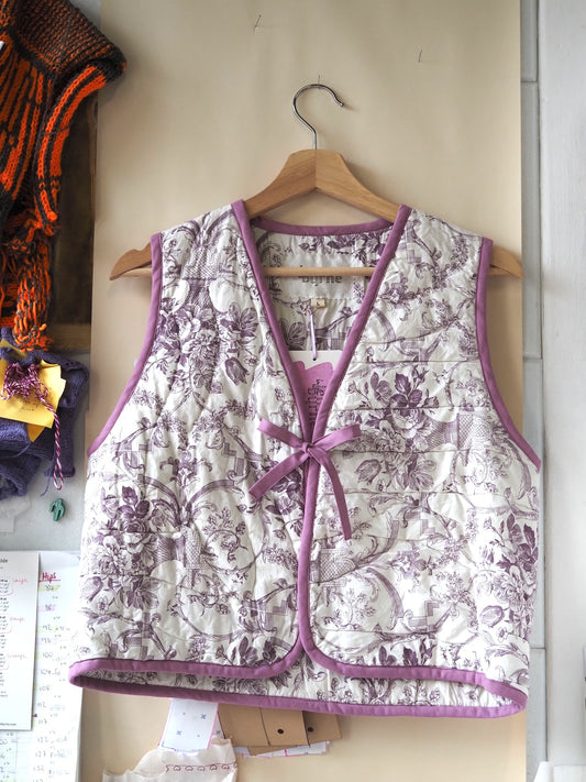 Toile du Jouy Quilt Vest - Small (UK 8-10)